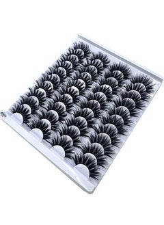 HBZGTLAD HBZGTLAD 20 Pairs 25 mm 3d Mink Lashes Bulk Faux with Custom Box Wispy Natural Mink Lashes Pack Short Wholesales Natural False Eyelashes (F063)  - Image 2