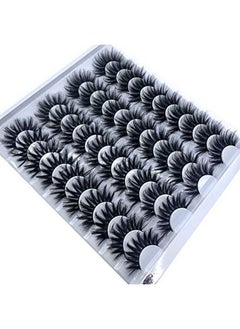 HBZGTLAD HBZGTLAD 20 Pairs 25 mm 3d Mink Lashes Bulk Faux with Custom Box Wispy Natural Mink Lashes Pack Short Wholesales Natural False Eyelashes (F063)  - Image 4