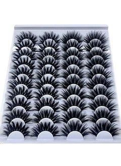 HBZGTLAD HBZGTLAD 20 Pairs 25 mm 3d Mink Lashes Bulk Faux with Custom Box Wispy Natural Mink Lashes Pack Short Wholesales Natural False Eyelashes (F063)  - Image 3
