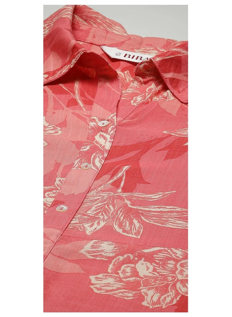 Biba  Coral LIVA Straight Printed Dress for Women | Best Price UAE