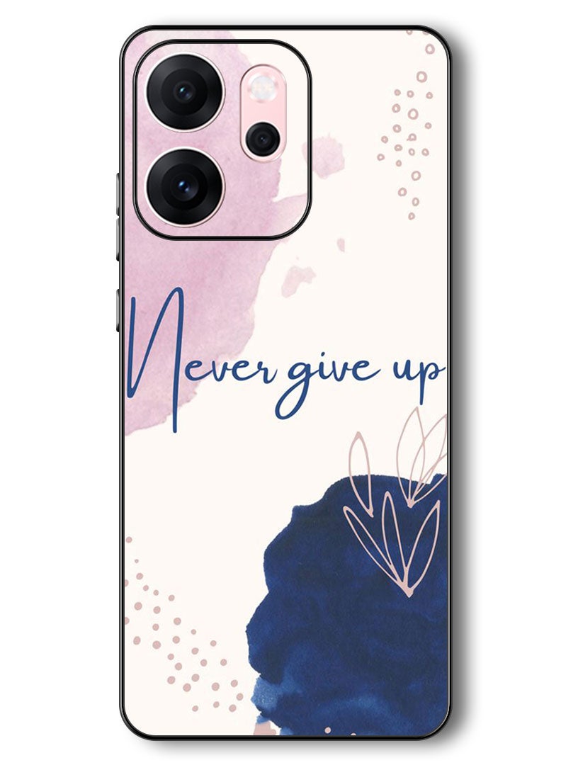 Theodor Case Compatible with Oppo Reno 14 F 6.57 Inch Protection Shockproof Bumper Cover Never Give up - Image 1