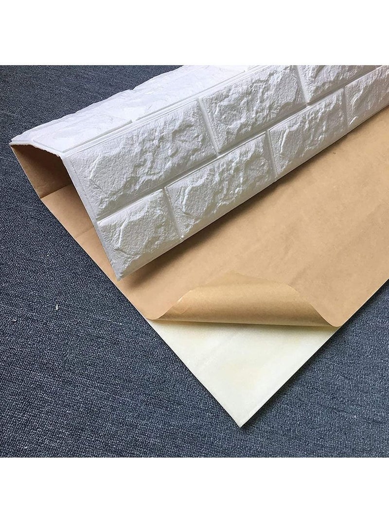 LINGWEI 3D Wall Sticker Self Adhesive Wall Panels Waterproof Pe Foam White Wallpaper For Living Room TV Wall And Home Decor - Image 4