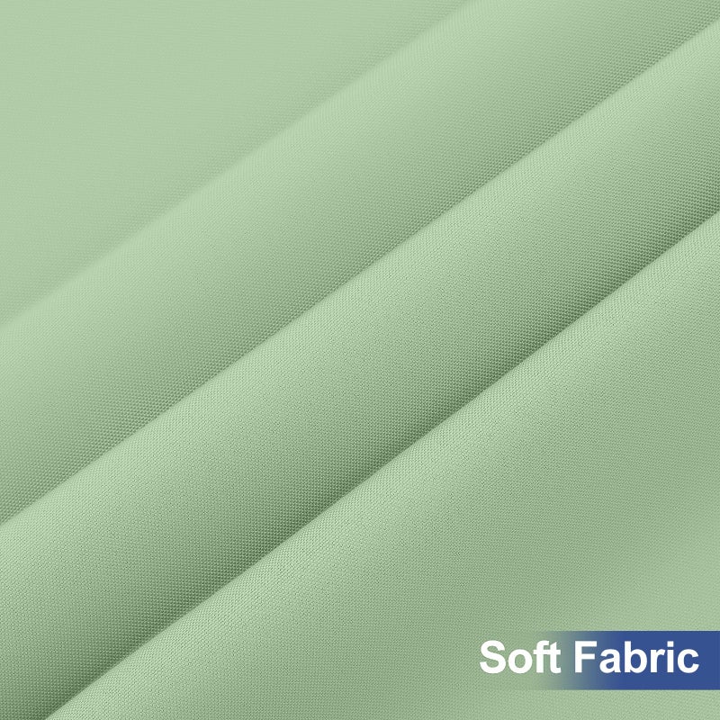 homing 2 Pack Rectangle Table Cloth  Elastic Fitted Fabric Tablecloth Fits for 8 Foot Folding Tables  Washable Table Cover for Picnic  Camping  Indoor & Outdoor (Green  30 "" x 96 "") - Image 2
