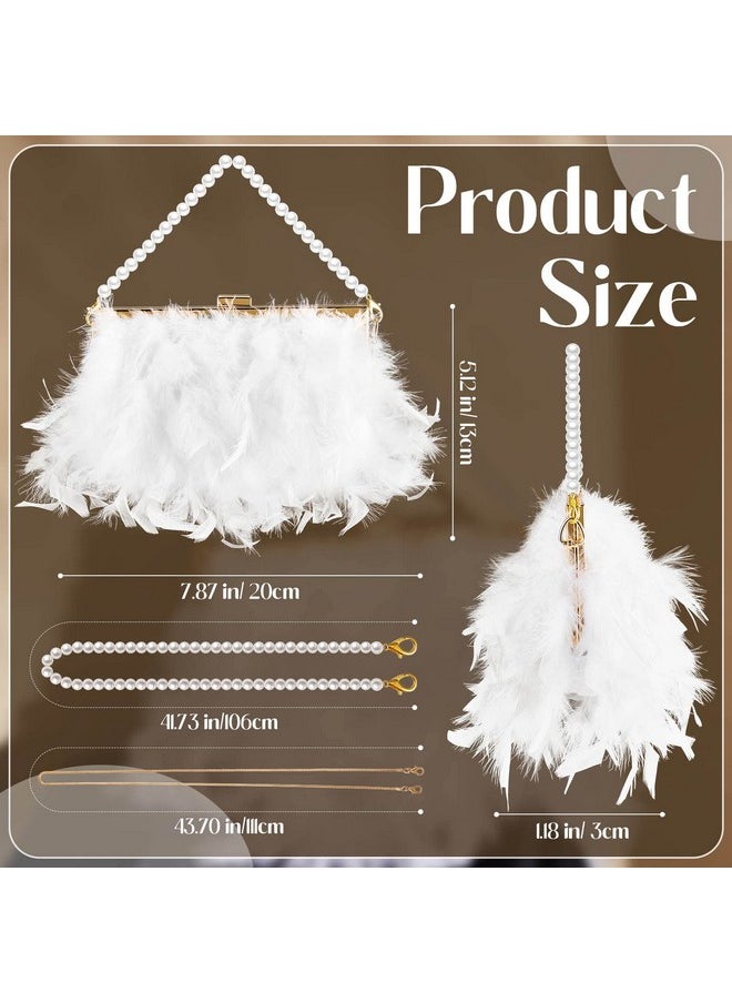 Feather Clutch Purses For Women Wedding Evening Bride Furry Purse Classy Fringe Purse Glossy Designer Purse(White) - pzsku/ZBF8F5B10D4CE2BD8D4F1Z/45/_/1714991182/499c1e2c-aad2-45d4-b36d-f3c7d220b6c5