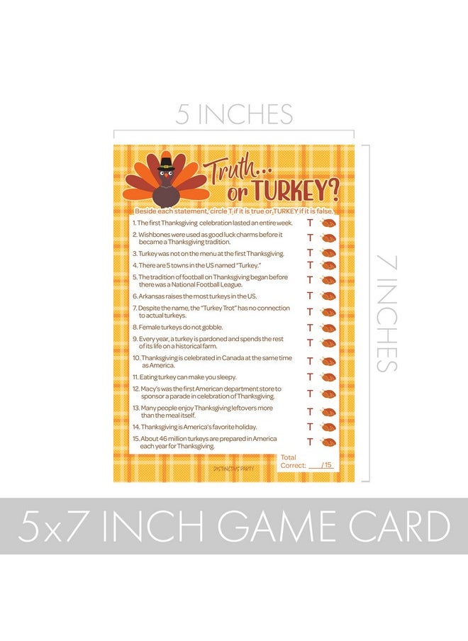 DISTINCTIVS DISTINCTIVS Thanksgiving Party Games, All Things Thanksgiving and Truth or Turkey (2 Game Bundle) - 25 Dual Sided Cards, Friendsgiving Party Games, Thanksgiving Family Games  - Image 5