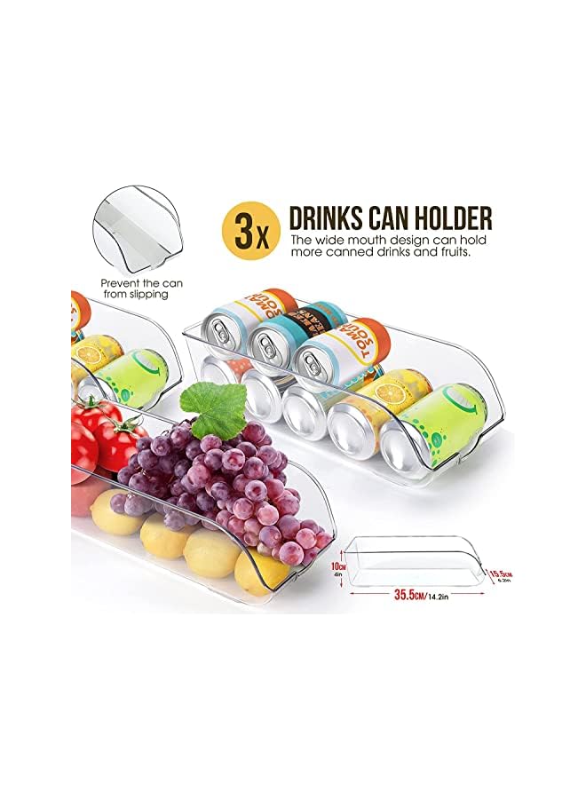 IAF Refrigerator Organizer Bins Set of 13, Clear Stackable Fridge Organisers Boxes, BPA Free Freezer Storage Container with Handle for Kitchen Cabinet, Pantry, Countertops - Image 4