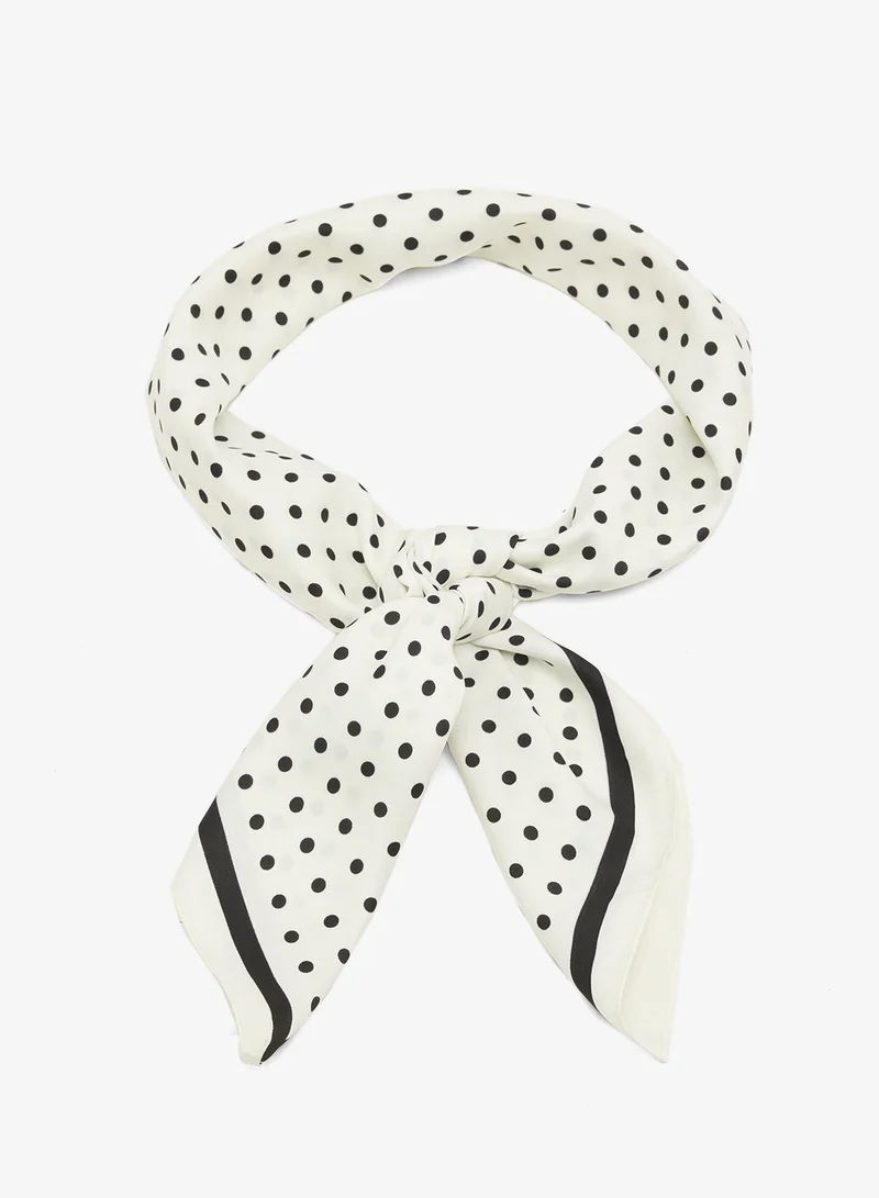 Ginger Silk Polka Dot Printed Summer Scarf