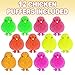ArtCreativity 3 Inch Chicken Puffer Toys for Kids Pack of 12 Chick Surprise Toys for Filling Easter Eggs Easter Party Favors Egg Hunt Supplies Stress Relief Toys for Kids Assorted Neon Colors - Image 4