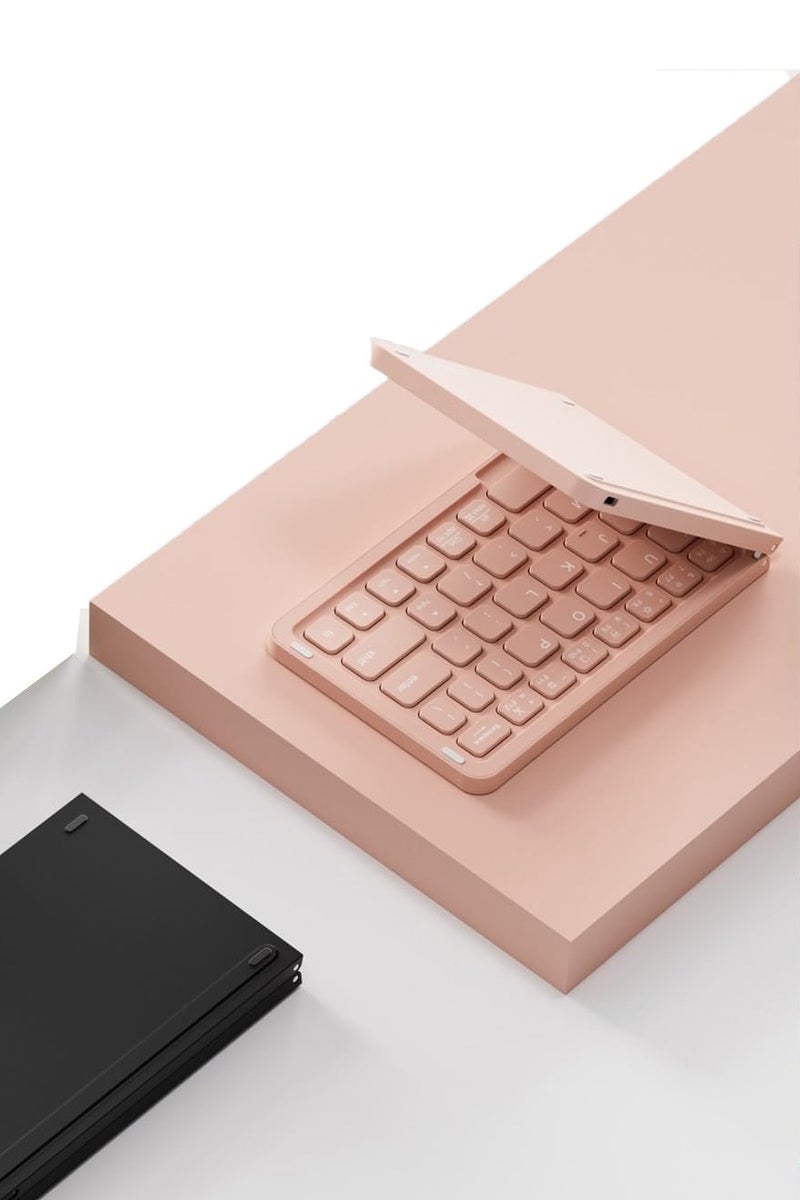 General Foldable Bluetooth Keyboard, Portable Folding Keyboard, Rechargeable Mini Wireless Travel Keyboard for Windows iOS Android Tablet Smartphone  - Image 2