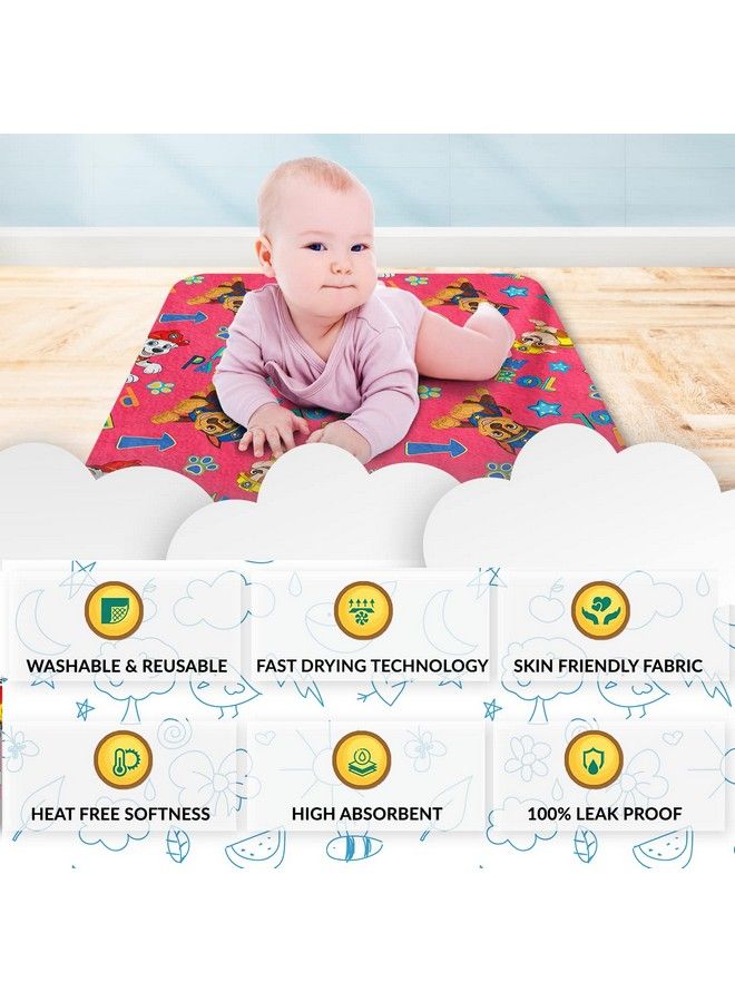 Sassoon Polyester Paw Patrol Printed Washable And Waterproof Medium Size Dry Sheet;Bed Protector For Kidsmulti Colored (70 X 100 Cm) - Image 4