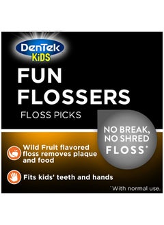 Dentek Kids Fun Flossers Wild Fruit 90 Count  - Image 2