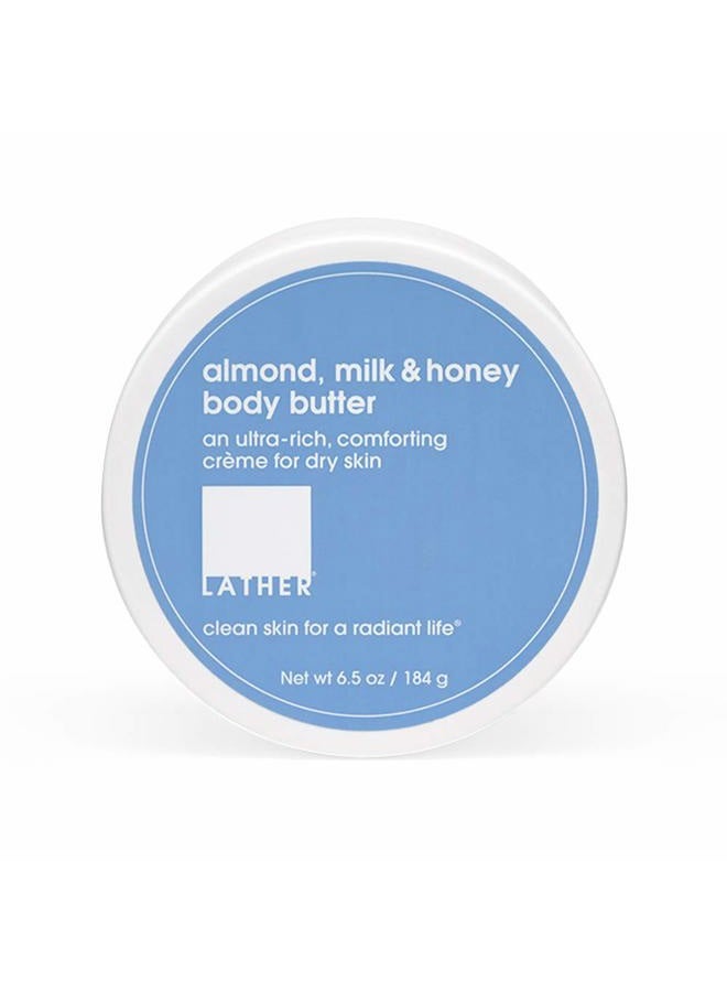 LATHER Almond Milk & Honey Body Butter, 190ml - Image 1
