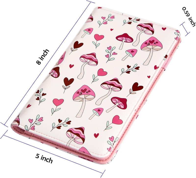 BECEERE Store Pink Server Book, Server Books for Waitress, Waitress Book with 2 Zipper Pocket, Cute Server Book, Server Note Pads Waitress Book with Money Pocket Fit Server Apron (Pink Mushroom) - Image 4
