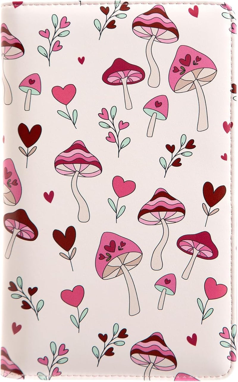 BECEERE Store Pink Server Book, Server Books for Waitress, Waitress Book with 2 Zipper Pocket, Cute Server Book, Server Note Pads Waitress Book with Money Pocket Fit Server Apron (Pink Mushroom) - Image 5