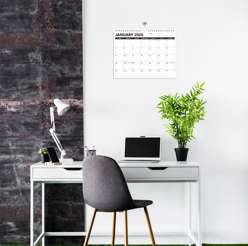 lucilynx 2026 Calendar - Wall Calendar 2026 Runs from January to December 2026, 12 Months Calendar with Thick Paper for Planning at Home or Office, 8.5 x 11 In, Black - Image 5