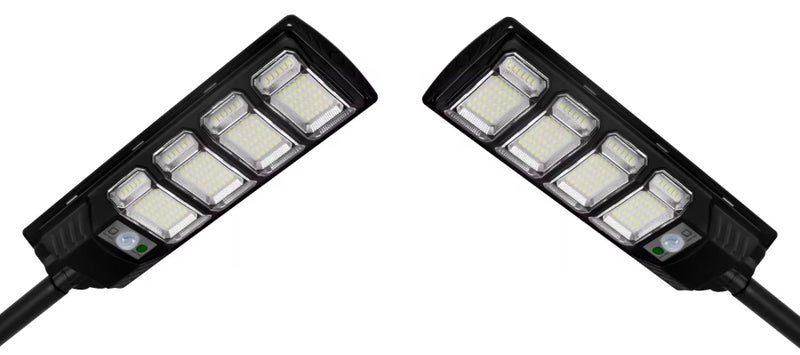 kh Solar Street Lights Outdoor Waterproof 192 LED 80 W Solar Dusk to Dawn Flood Light Outside Solar Powered Security Exterior Wall Mount Lamp Motion Sensor Remote Control (Pack of 2) - Image 1