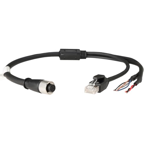 HangTon Ethernet Power Function Debugging Cable for DJI Livox Mid360 LiDAR Sensor to Computer 1 to 3 Splitter M12 Aviation ACoded 12 Pin Female Connector to RJ45 and Flying Leads 50cm - Image 3
