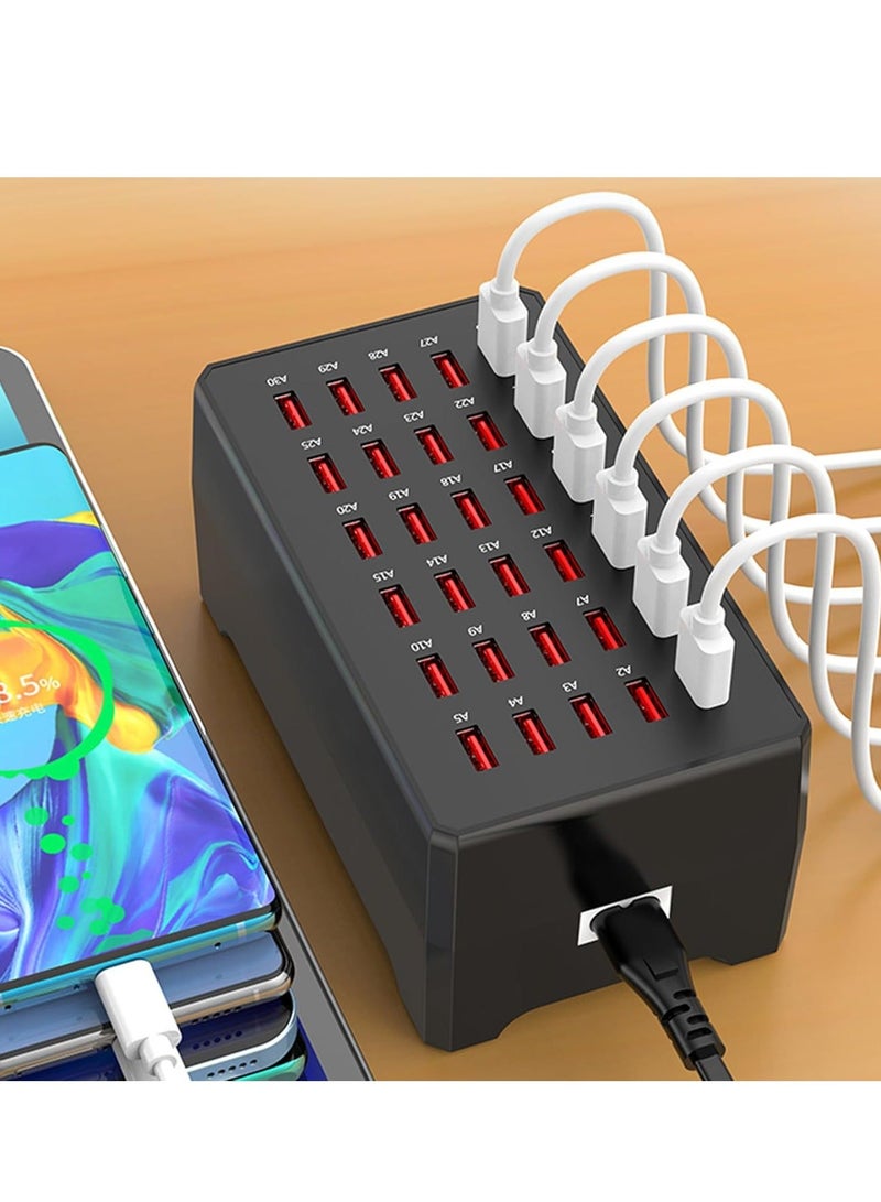 Smart Berry 150W USB Charging Station – Desktop USB Charger with 30 Ports for Tablets, Phones, and More – Multiport Power Adapter for Fast Charging – Ideal for Travel, Office, Home, and Multiple Devices Simultaneously – Efficient and Reliable Charging Solution - Image 2