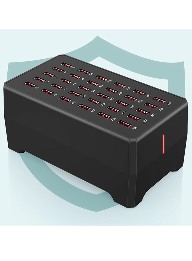 Smart Berry 150W USB Charging Station – Desktop USB Charger with 30 Ports for Tablets, Phones, and More – Multiport Power Adapter for Fast Charging – Ideal for Travel, Office, Home, and Multiple Devices Simultaneously – Efficient and Reliable Charging Solution - Image 5