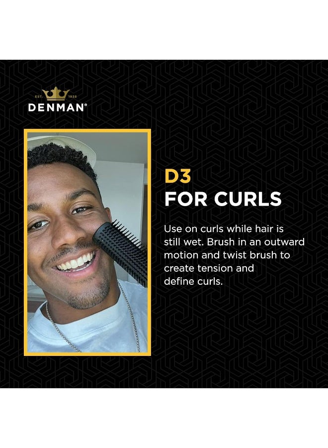 Denman Original Styler, 7 Row for Detangling, Blow-drying, Styling & Smoothing the Hair, All Black D3 - Image 3