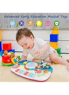 DURKU Baby Piano Toy Keyboard for Girls & Boys - Early Education Music Toys for 6-36 Months - 8 Keys, 6 in 1 Electronic Drum Set & Phone  - Image 2