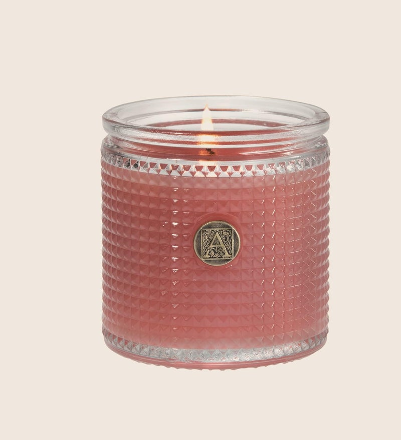 AROMATIQUE Pomelo Pomegranate Aromatique Textured Glass Scented Jar Candle - Image 2