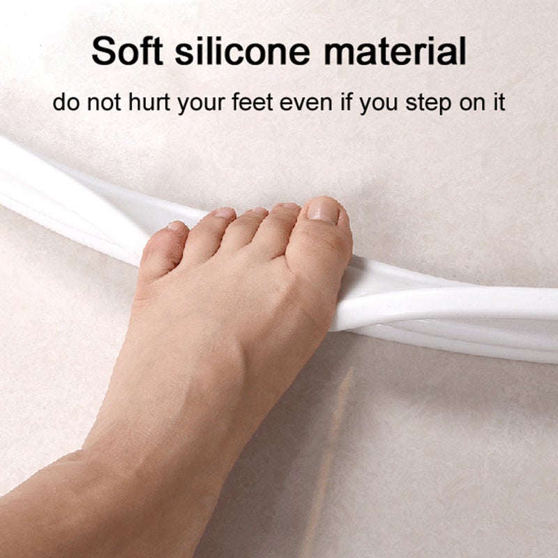 Self Adhesive 30mm Height Bathroom Water Stopper Dry and Wet Separation Flood Barrier Silicone Water Blockers Silicone Dam - Image 2