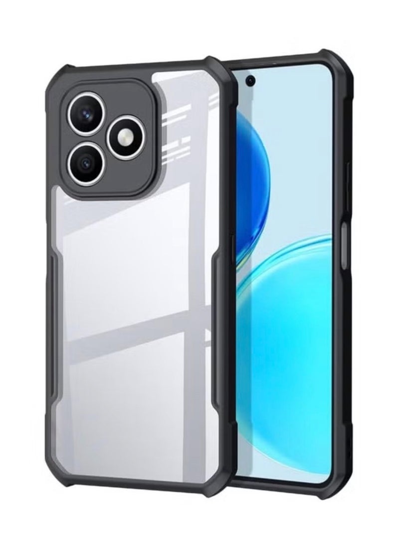 Xundo Clear Case for Honor X8D | Premium Rugged | Durable Shock-absorbing Frame | Black Border | Thermoplastic Polyurethane | Airbag Anti-drop Protection - Clear - Image 1