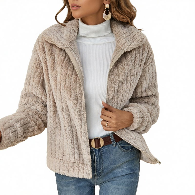 Women's Faux Fur Open Front Short Jacket