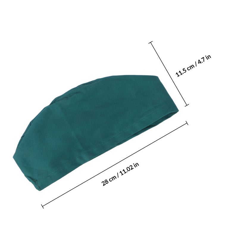 Unisex Scrub Round Cotton Hat (Blackish Green) - Image 2