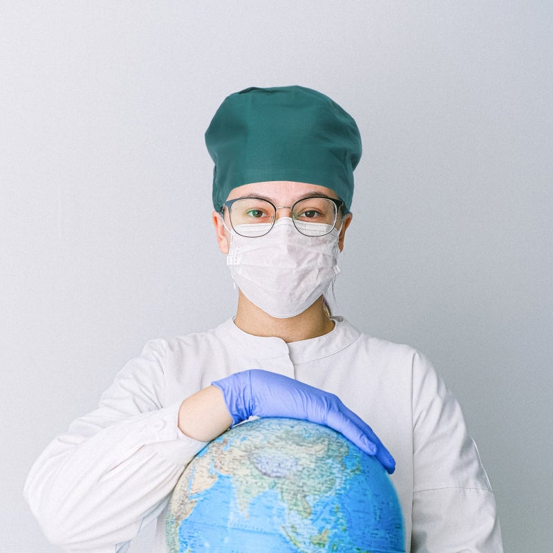 Unisex Scrub Round Cotton Hat (Blackish Green) - Image 4