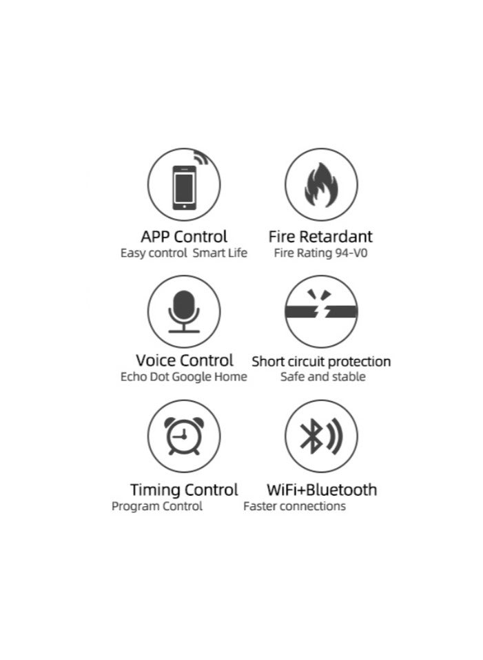 مفتاح إضاءة ذكي (أبيض) - Image 2