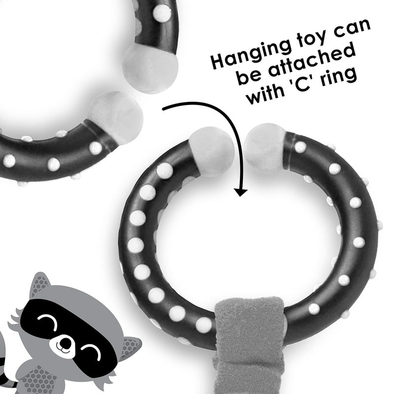Diono Baby Racoon Character Car Seat Straps  Toy Shoulder Pads for Baby Infant Toddler 2 Pack Soft Seat Belt Cushion and Stroller Harness Covers Helps Prevent Strap Irritation - Image 5