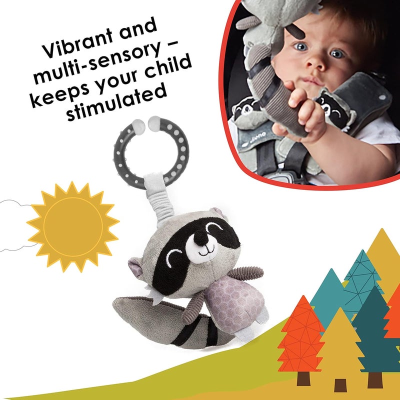 Diono Baby Racoon Character Car Seat Straps  Toy Shoulder Pads for Baby Infant Toddler 2 Pack Soft Seat Belt Cushion and Stroller Harness Covers Helps Prevent Strap Irritation - Image 4