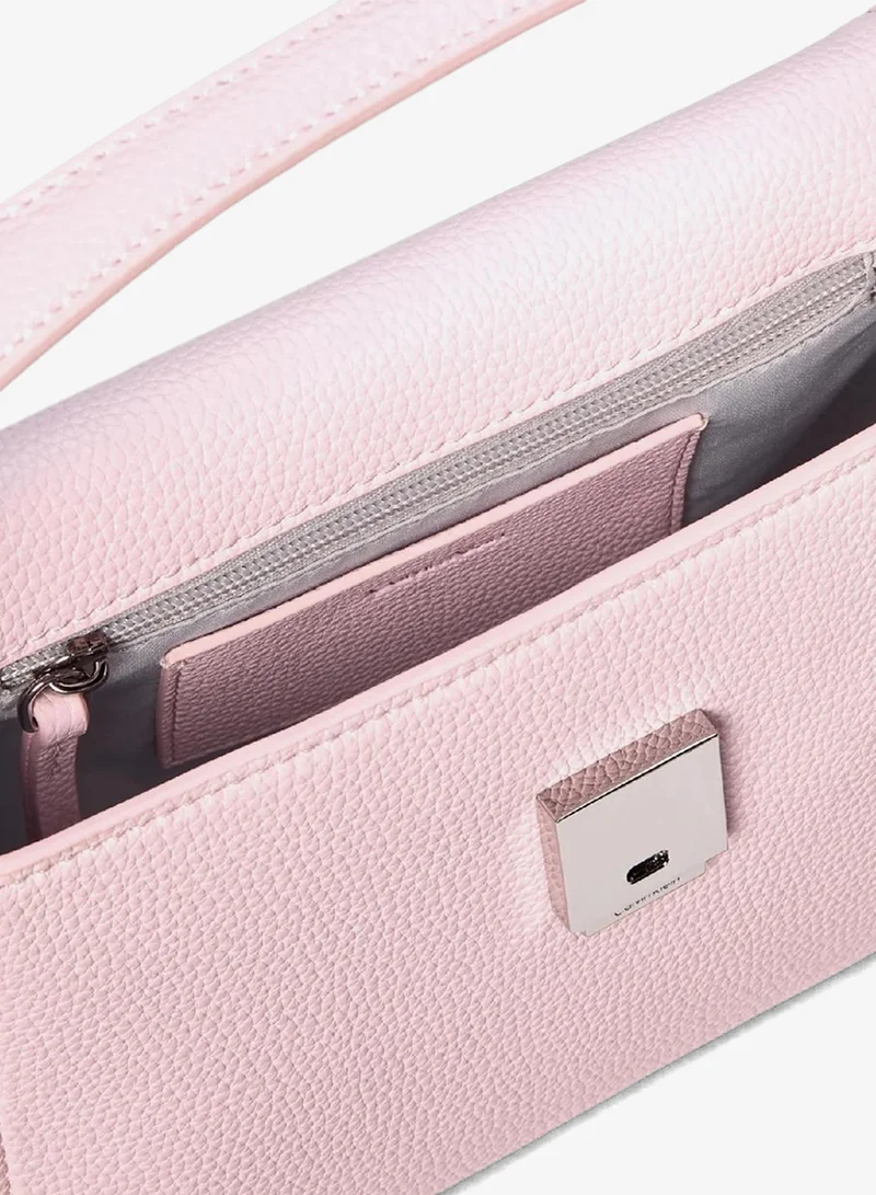 Calvin Klein Cradle Pink Pebble Grain Shoulder Bag for Women | Best Price UAE