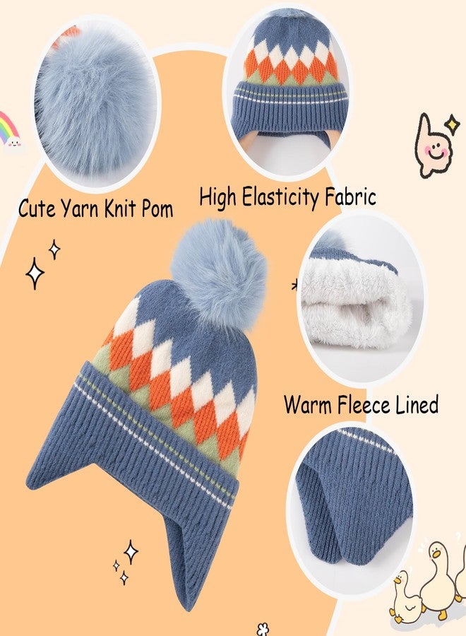 Comfoex 3 Pcs Kids Winter Hat Scarf Gloves Set Boys Girls Knit Neck Warmer Fleece Lined Children Beanie Hat Set for Ages 4-8 - Image 3