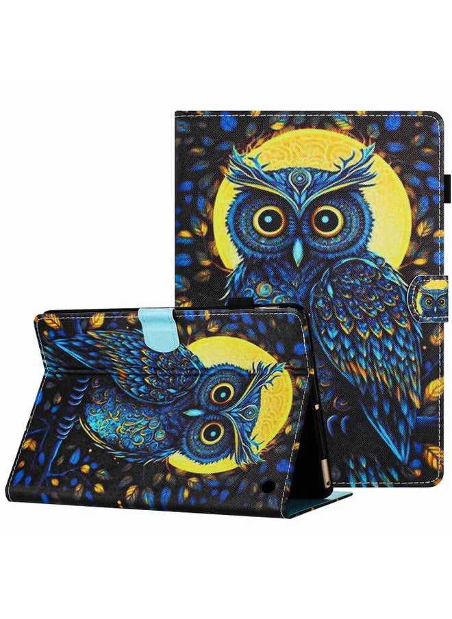 Green Tiger - Amazon Kindle Fire HD 8 2020 Painted Pattern Stitching Smart Leather Tablet Case Moonlight Eagle - Image 1