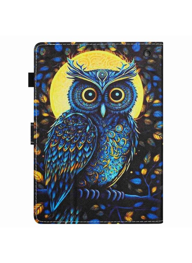 Green Tiger - Amazon Kindle Fire HD 8 2020 Painted Pattern Stitching Smart Leather Tablet Case Moonlight Eagle - Image 1
