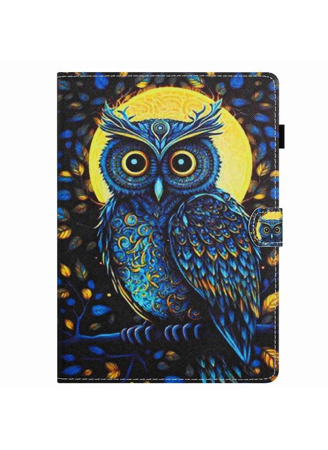 Green Tiger - Amazon Kindle Fire HD 8 2020 Painted Pattern Stitching Smart Leather Tablet Case Moonlight Eagle - Image 1
