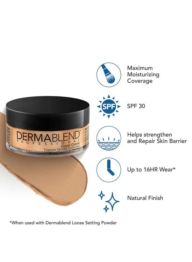 Dermablend Cover Creme High Color Coverage Spf 30-30W Yellow Beige For Women Foundation 1 Fl Oz (Pack Of 1) - Image 3