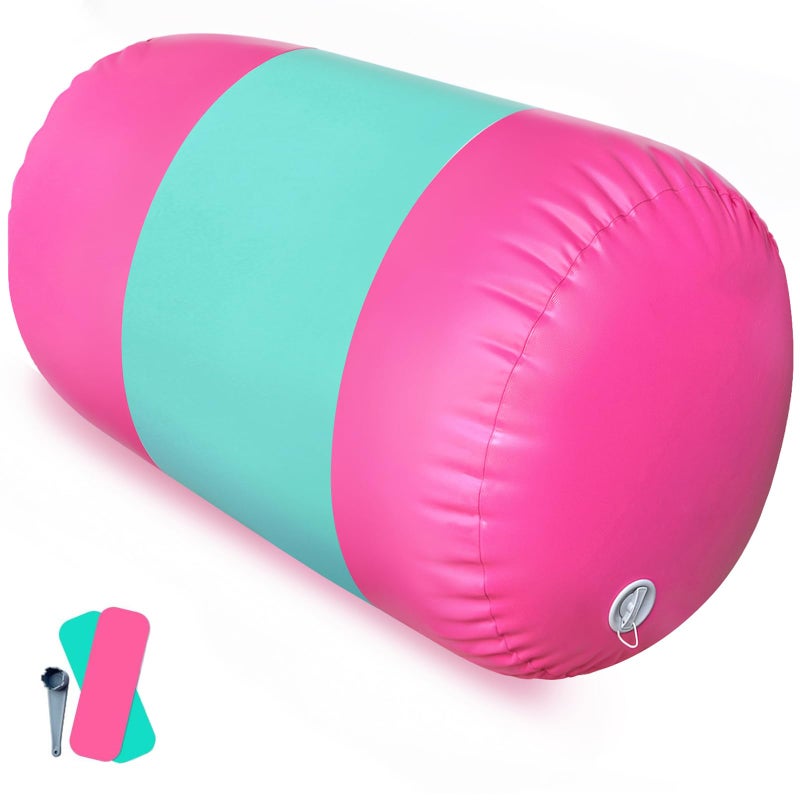 AWSUM Gymnastics Tumbling Equipment Barrel Inflatable Air Roller Thicken Octagon Mat back Handspring Trainer for Cheerleading Training Home Use, Without pump - Image 1