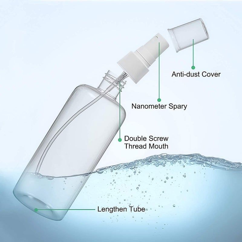 B-LOYAL Loyal Plastic Refillable Spray Empty Bottle 100ml Transparent Set of 10 - Image 3