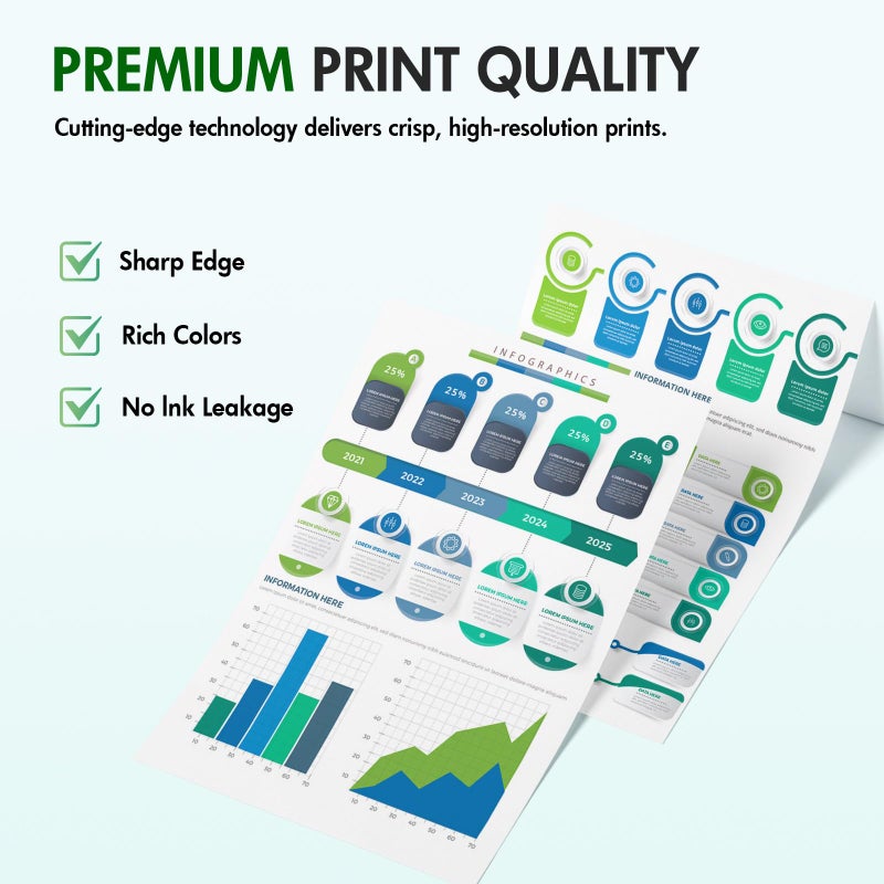 inkalfa 65XL 65 Black 3755 Ink Cartridges Combo Pack Replacement for HP 65XL Black Ink Cartridge for HP Printer DeskJet 3755 2600 3772 3700 Envy 5055 5000 AMP 100 Series (2 Pack Black*2) - Image 5