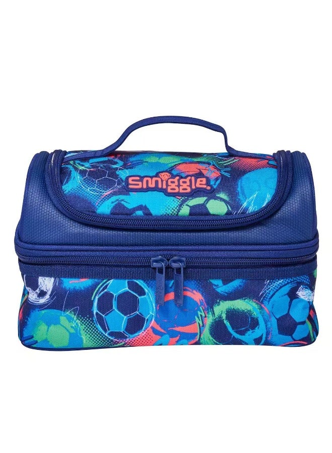Smiggle Children's Double-Layer Insulated Lunch Bag with Cartoon Print, Student Lunchbox, Portable Large Capacity Food Carrier Bag - Image 1
