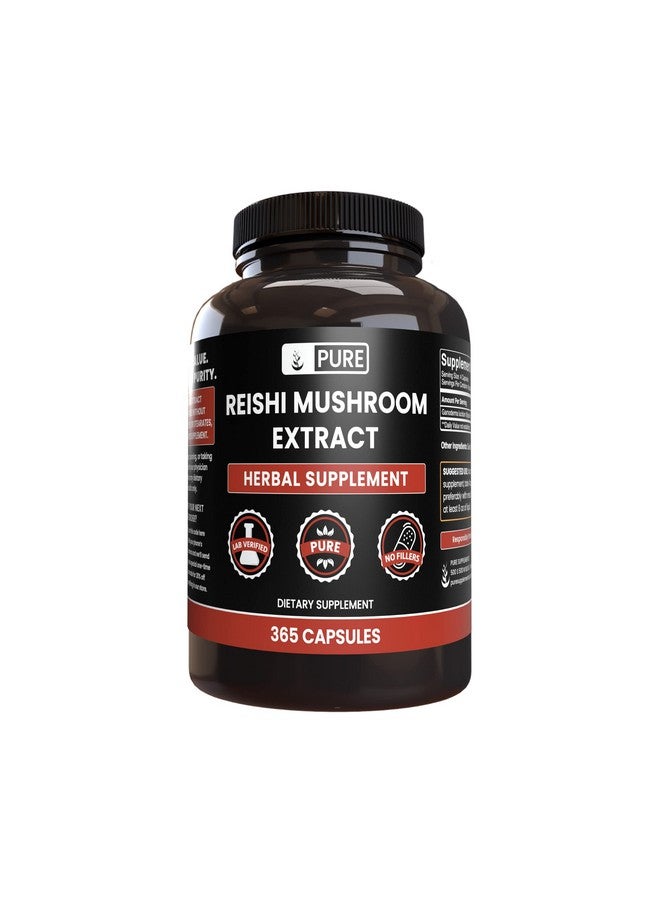 Pure Original Ingredients Reishi Mushroom Extract (365 Capsules) No Magnesium Or Rice Fillers, Always Pure, Lab Verified - Image 1