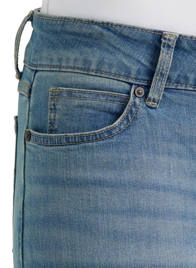 Wrangler Women's Misses Western Mid Rise Stretch Straight Leg Jean, Brianna, 13 Short - Image 3