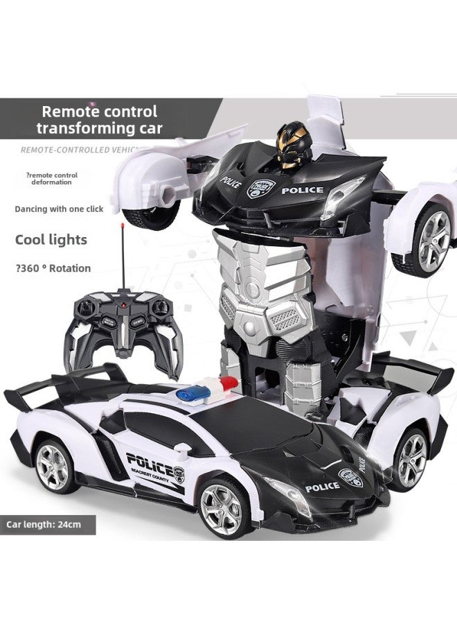 Rc Car Toys - 2wd Off-road Vehicle High Torque Brushless Motor Differential Gearbox For Kids-Color:477 Matte Police Car (lithium Battery)-Proportion:40MHz Remote Control (including Electricity)  - Image 1
