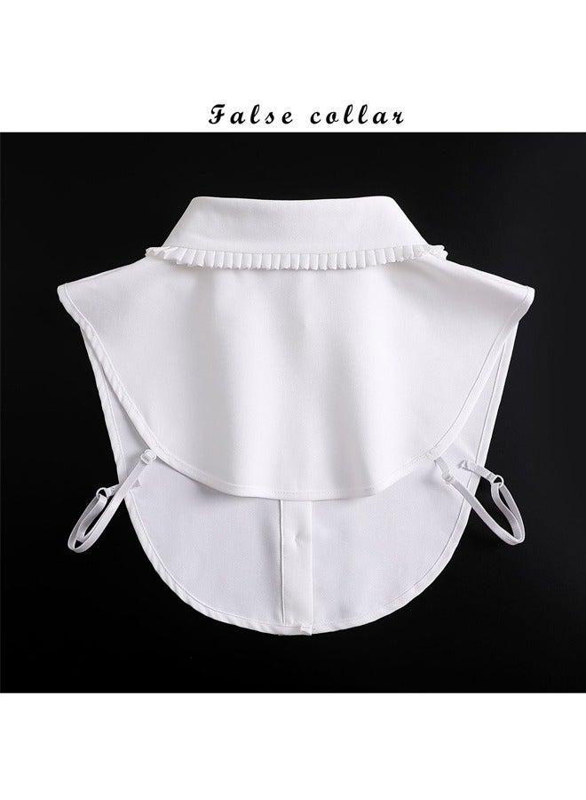 GUSGU الشيفون الرقبة الاصطناعية القابلة للإزالة السيدات نصف القميص نصف القمصان وهمية - Image 4