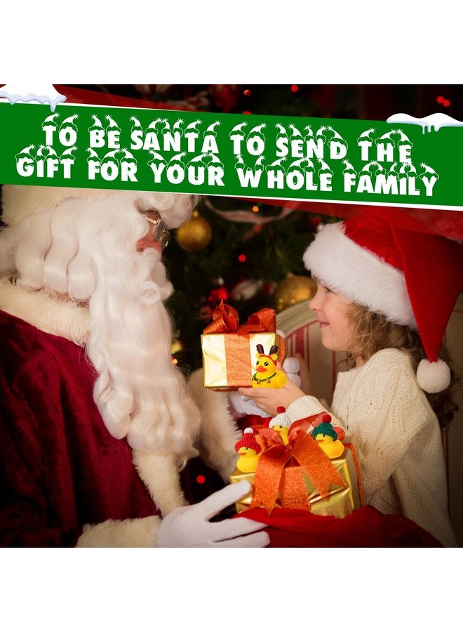 جيريفي مجموعة من 100 قطعة من ألعاب الاستحمام على شكل بطة مطاطية لعيد الميلاد من Jerify، وشاح وقبعة بطة مطاطية على شكل إلك ورجل ثلج وسانتا كلوز وقبعة سانتا كلوز الشتوية متعددة الأنماط، حقيبة هدايا بطة مطاطية لعيد الميلاد (لطيفة) - Image 4