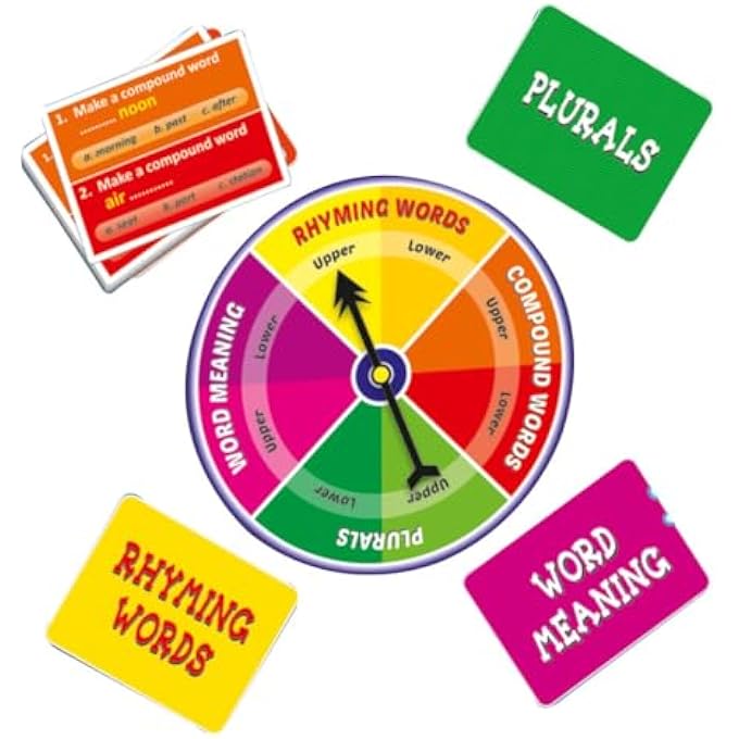 Creative's Spin  Tell 1  Board Game  Language Skills  Knowledge of Compound Words Word Meaning Rhyming Words plurals  Ages 6  Above - Image 2